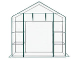 Mini Walk-in Greenhouse with PE Cover, 4-Shelf Indoor Outdoor Plant Gardening Green House for Garden 39486403