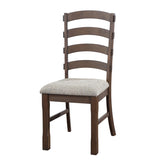 Grey and Rustic Brown Ladder Back Side Chairs B062P182764