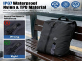 2PCS 17L Vacuum Storage Bags with Rechargeable Air Pump, 70D NylonTPU Waterproof Compression 09432529