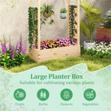 Wooden Raised Garden Bed Planter Box with Hanging Roof 62543826