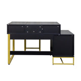 Makeup Vanity Set with Mirror , Dresser Table with Nightstand , with 4 Drawers W331P246721