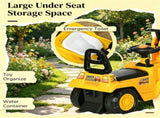 2 in 1 Kids Ride On Digger Tractor Pulling Cart for Outdoor Yard Construction Play 74329799