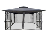 10x10 Outdoor Patio Gazebo Canopy Tent With Ventilated Double Roof And Mosquito net 98489857