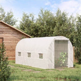 Outdoor Walk-In Tunnel Greenhouse Hot House with Roll-up Windows, Zippered Door, PE Cover 11.5' x 64512980