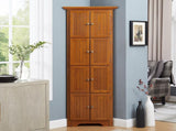 4-Tier 72" Corner Kitchen Pantry Storage Cabinet with 8 Doors Tall Storage Cabinet, Corner Cabinet W1758P211014