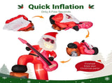 Guitar Santa Inflatable 8ft with Music & Light-Up Mouth, 190D Polyester Christmas Yard Decor, US 72694836