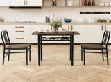 3-Piece Dining Table Set , Space-Saving Tuck-under Chair Design 89908797