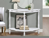 42'' Retro Circular Curved Half-Moon Console Table with Cloud Design Top and Open Shelf Solid Wood W1202P155405