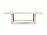 Milo 85" 8-Seat Oval Reclaimed Wood Dining Table, Light Natural Cerused Reclaimed Pine Wood B2719P485498