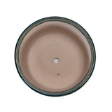 Handmade Green Glazed Ceramic Planter Set of 3, 10" 8" 6" Diameter, Square Grid Pattern, for W3273P322259