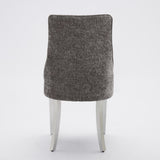 Rayon Cloth Flocking Chenille Dining Chairs Channel Kitchen Dinner Chair Comfy Fabric Upholstered 09269863