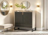 5 Tier Modern Shoe Cabinet with Doors Entryway Storage Organizer 90032144