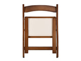 Upholstered folding chair, space saving, easy to carry, 4PCS, Walnut shelfBeige cushion,Dining room W49553920