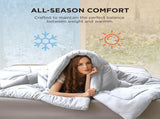 Three-pack of 100% polyester brushed single quilted comforters with microfiber filling, a down 27346916