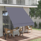 ZNTS Manual Retractable Awning Canopy-78'' Non-Screw Outdoor Sun Shade Cover with UV Protection [Sale to 93183833