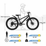 Mountain Bike for Girls and Boys Mountain 24 inch shimano 7-Speed bike W1019P203880