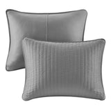 2 Piece Quilt Set Grey Twin/Twin XL B035129037