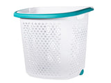 (2 pack) 2 Bushel Rolling Plastic Laundry Hamper with Pop-up Handle, White (Shipment from Walmart) 57846102