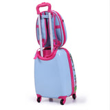 2 PCS Kids Luggage Set, 12" Backpack and 16" Spinner Case with 4 Universal Wheels, Travel Suitcase W2181P146727