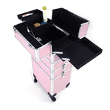 ZNTS 4 in 1 Aluminum Cosmetic Makeup Case Tattoo Box Pink 21663962