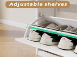 Shoe Storage Cabinet with 4 Flip Drawers, Freestanding Cabinet Organizer with Adjustable Shelf, W282P510222