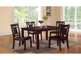 5 Piece Dark Brown Dining Room Set B01682181