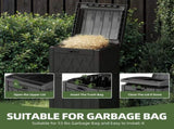 33 Gallon Outdoor Trash Can, Layered Lid with Drip Tray, Waterproof Garbage Bin for Patio, Deck, 78208077