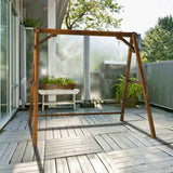 188*135*170cm 600lbs Fir Suitable For 4ft Swing Chair Wood Swing Frame Carbonized Color 77087585