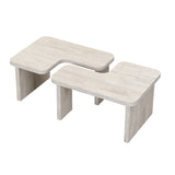 47.24*23.62 inch and 35.43*31.49 inch Rectangle Wood Detachable Coffee Table, Single L Shape W2317P233137