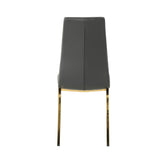 Modern PU seat dining chair Living room chair Upholstered chair, gold-plated metal legs design, W210P226025