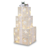 3pcs Square ABS Plastic Rack Garden Festive Decoration LED60 Light Warm White Light Cotton Thread 21852728