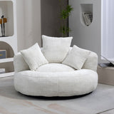 COOLMORE Lazy Sofa Durable Comfort Lounger High Back Bean Bag Chair Couch With Three Pillows for W395P252048