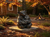 19'' Antique Bronze Mother And Cub Bear Statue, Realistic Animal Figurine Decor, Outdoor Garden W5709P565685