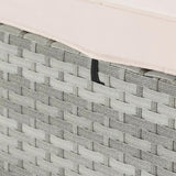 OUTDOOR SOFA PE RATTAN FURNITURE DECK CHAIR GRAY RATTAN W874P146993