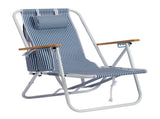 4-Position Adjustable Backpack Beach Chair, Foldable Rustproof Aluminum Frame Lounge Chair with 97614043