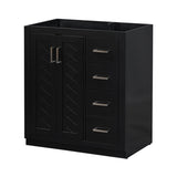 ZNTS 30'' Bathroom without Sink,Solid Wood Frame Bathroom Storage Cabinet Only, Freestanding WF316212AAB