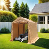 7x12ft Outdoor Portable Gazebo Storage Shelter Shed with 2 Roll up Zipper Doors & Vents Carport for W2373P186910