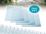 14 Pieces Set 2' Polycarbonate Panel,Twin-Wall Polycarbonate Sheets Waterproof UV W2505P151779