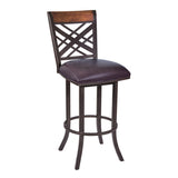 Mivara 30" Barstool in Auburn Bay finish with Brown Pu upholstery B2736P354272