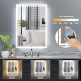 ZNTS 24 x 36 LED Backlit Mirror Bathroom Vanity with Lights,3 Colors LED Mirror for 68398667