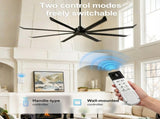 100 INCH Large Size Industrial PM DC Motor Ceiling Fan with 8 PCS Aluminum Blades ,6-Speed Remote W3775P462027
