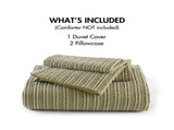 3PCS Full/Queen Waffle Washed Duvet Set B035P341118