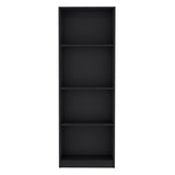 Home Bookcase with 4-Shelf Modern Display Unit for Books and Decor -Black -Office B200137817