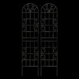 2 Pack Metal Garden Trellis 86.7" x 19.7" Rustproof Trellis for Climbing Plants Outdoor Flower W1586P268034