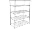 5-Shelf Shelving Shelves Unit with Wheels Steel Organizer,36"Wx14"Dx60"H,Silver 70926562