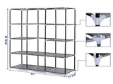 67" Portable Closet Organizer Wardrobe Storage Organizer with 10 Shelves Quick and Easy to Assemble 09015276