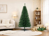 Green 5' Slim Artificial Pencil Christmas Tree, 294 Realistic Branch Tips with Sturdy Plastic Stand 55348583