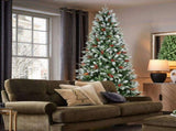 7.5FT Christmas Tree with 2514 Tips, Red Berries & Pine Cones Snow-Dusted PEPVC Branches, Hinged 56105543