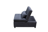 Folding Ottoman Sofa Bed Dark Gray W2297P216458