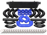 Universal 12 pcs 2.5' Blue Coupler Black Piping Intercooler KitT-Bolt Clamps Black 95520436